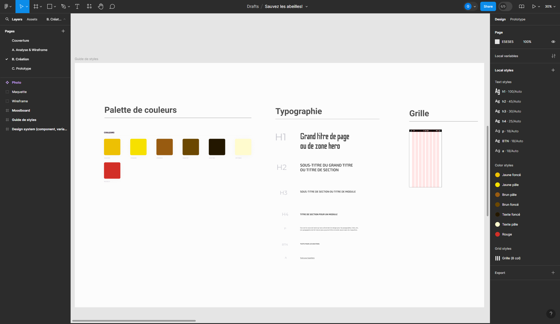 Guide de styles du projet