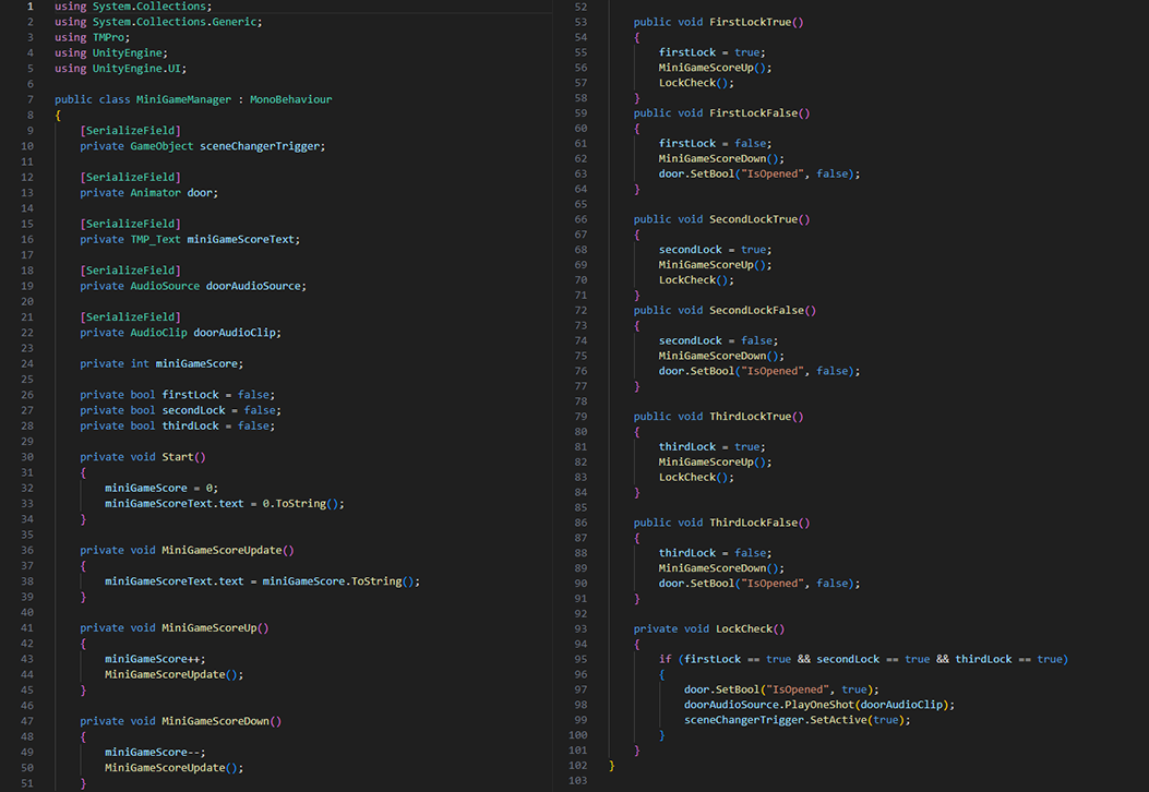 Image du script qui vérifie si les serrures contiennent des clés