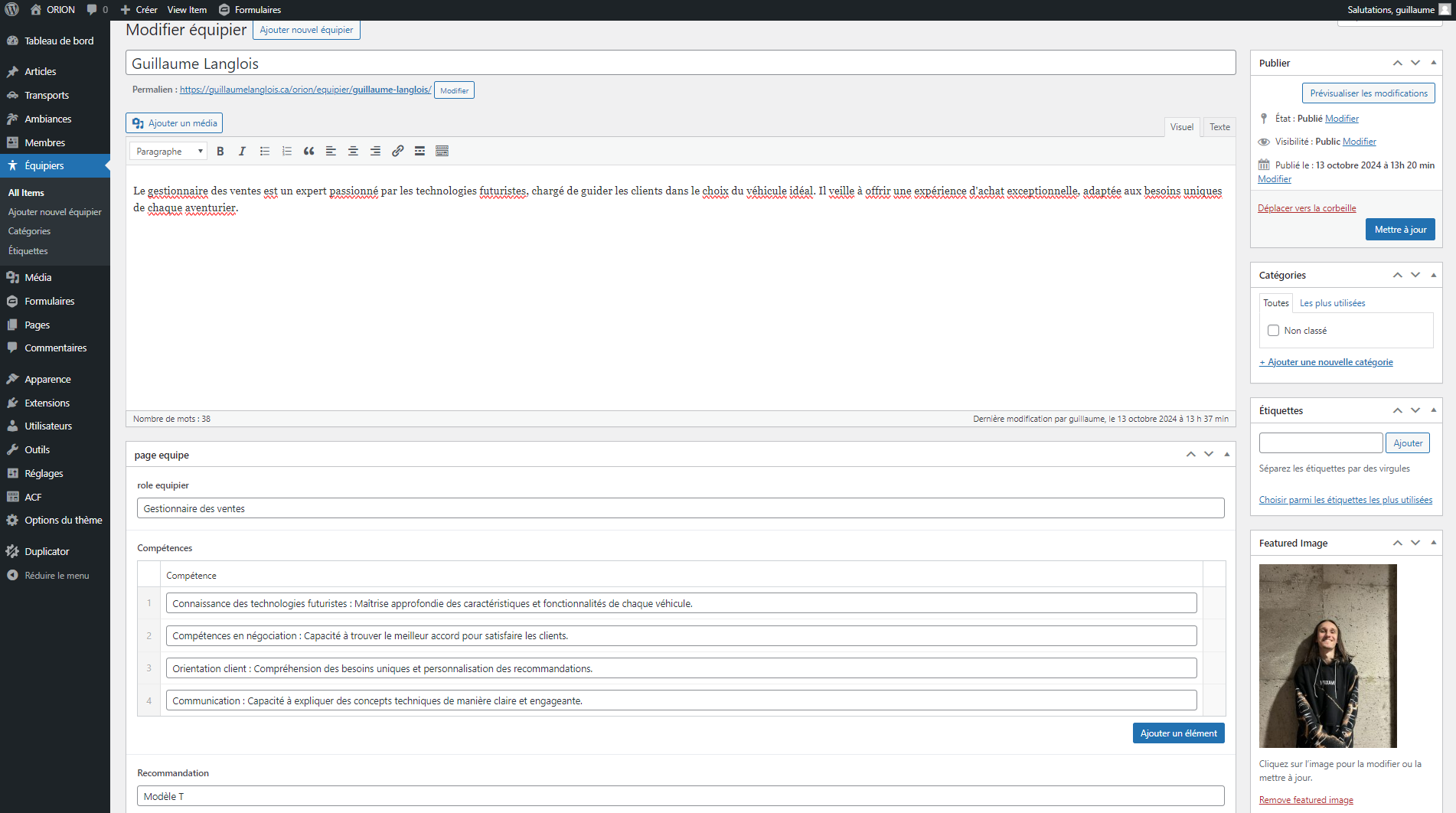 Remplissage de la plupart des CPT dans l'admin WordPress